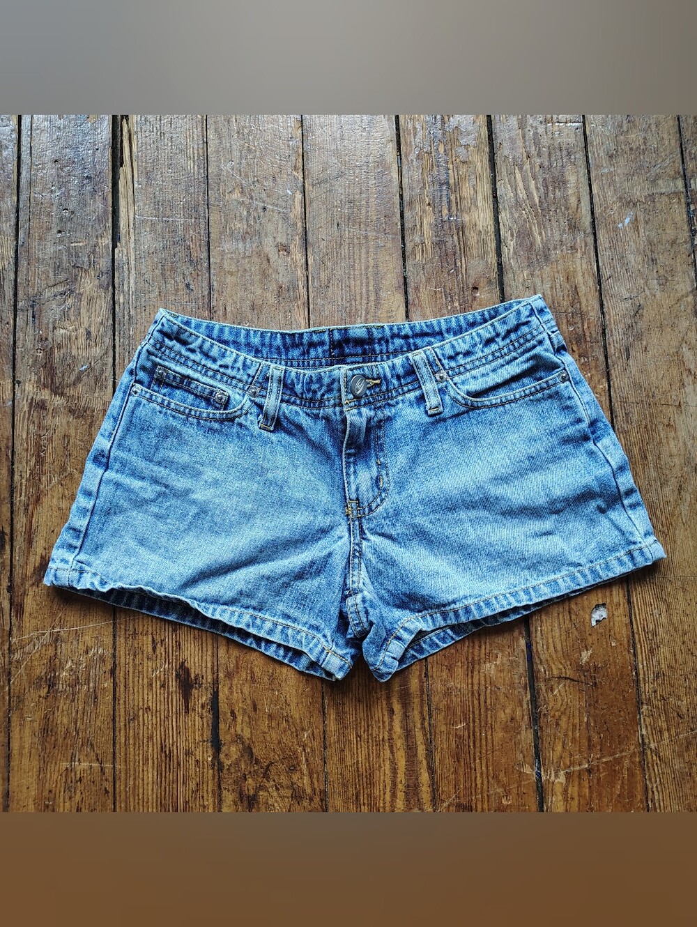 Bongo Y2K Vintage Denim Low Rise Micro Mini Jean Shorts Size 1 XS Extra Small